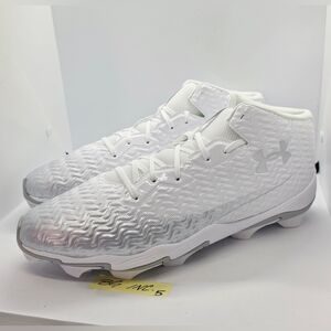 Under Armour UA Spotlight Hammer Football Cleats Men's sz 14 White 3028207-100